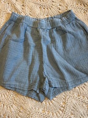 Lightweight Blue Cotton Shorts
